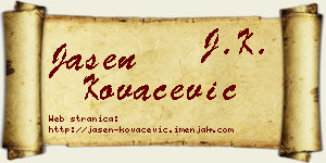 Jasen Kovačević vizit kartica